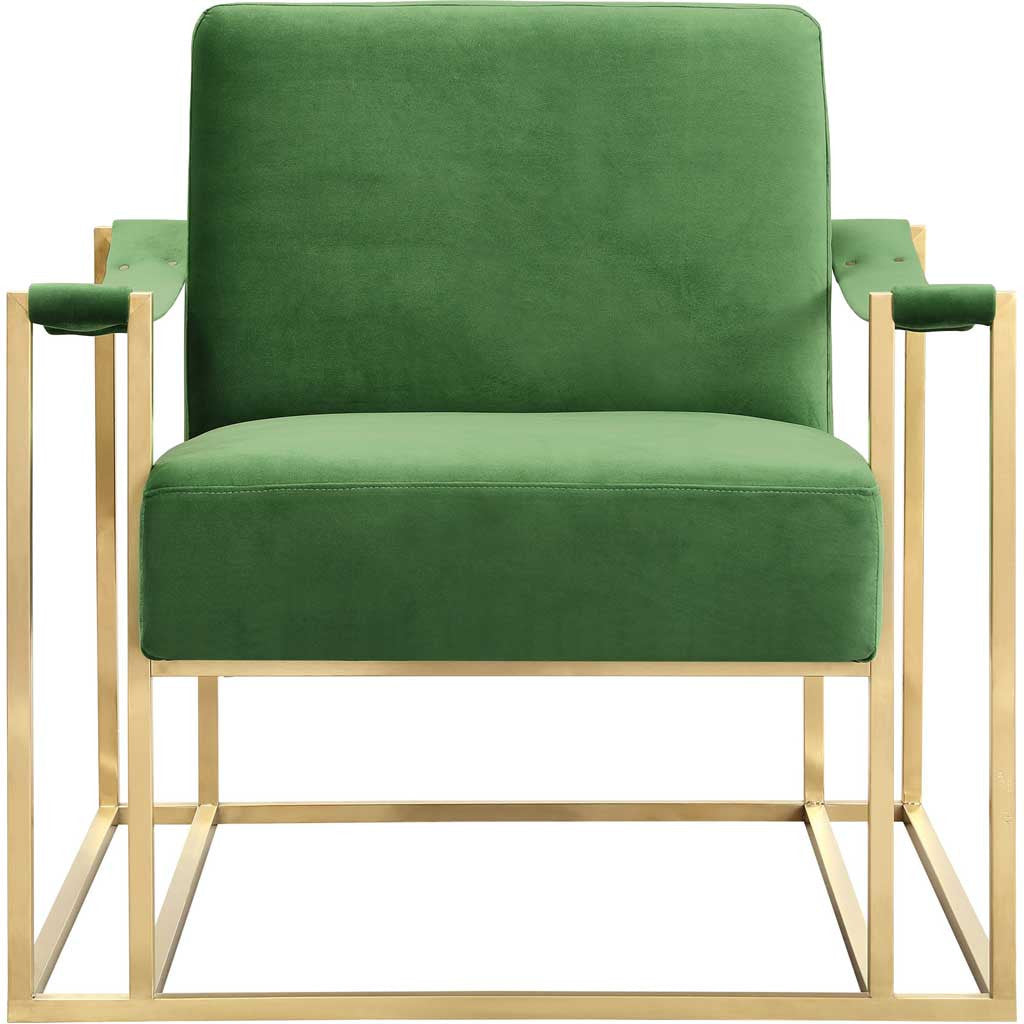 Bastia Velvet Chair Green