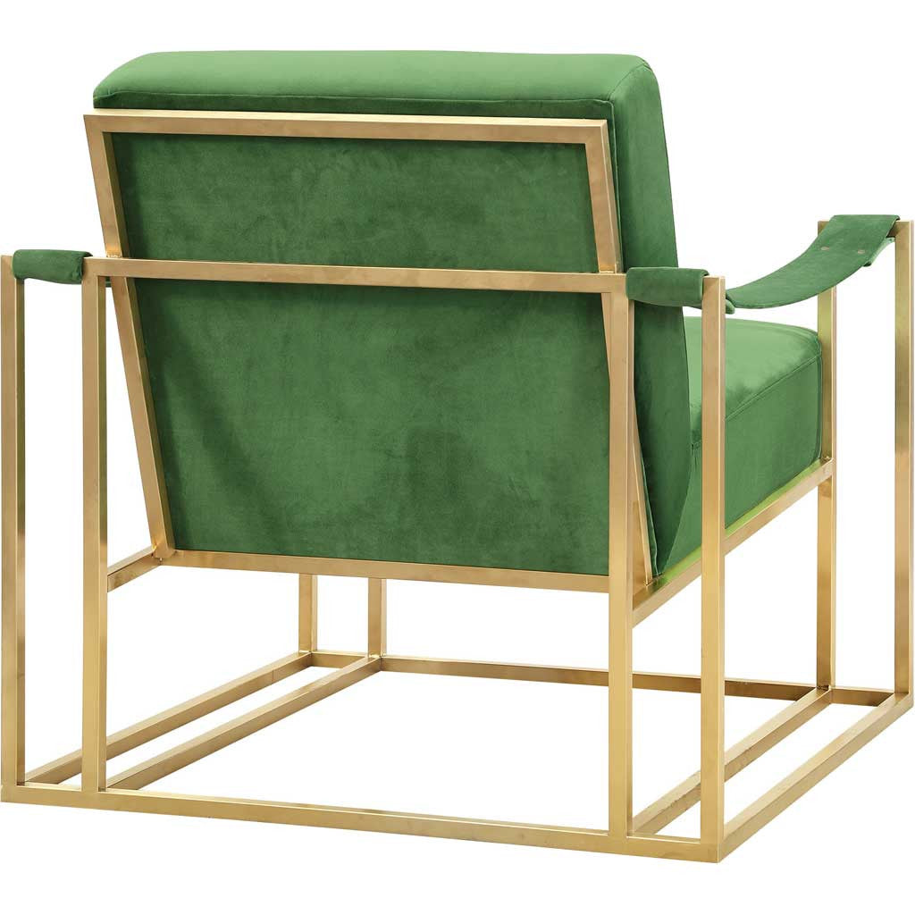 Bastia Velvet Chair Green