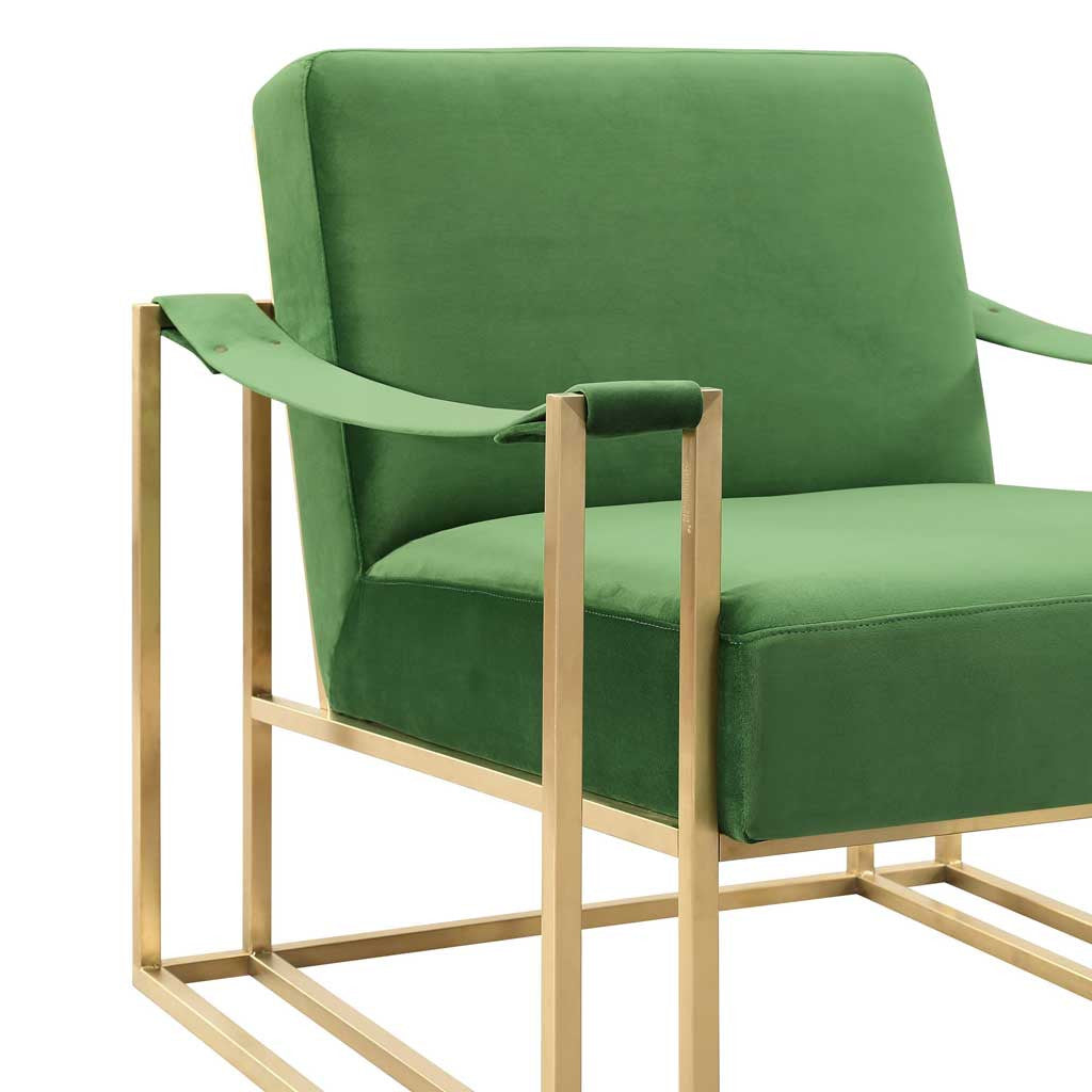 Bastia Velvet Chair Green