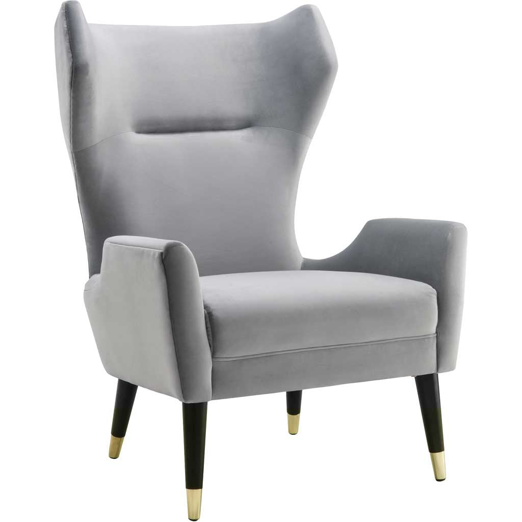 Lunel Velvet Chair Gray