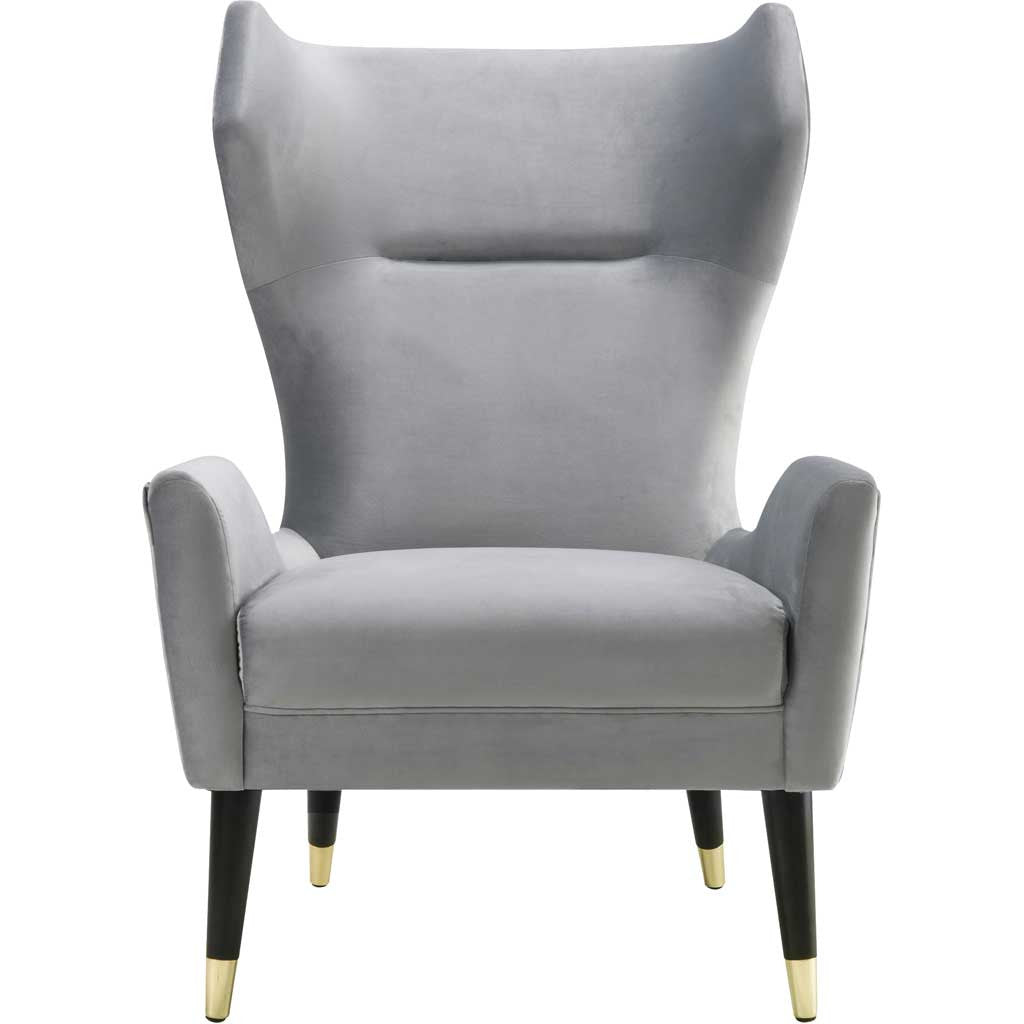 Lunel Velvet Chair Gray