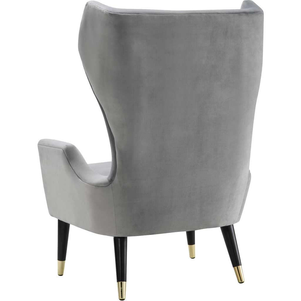 Lunel Velvet Chair Gray