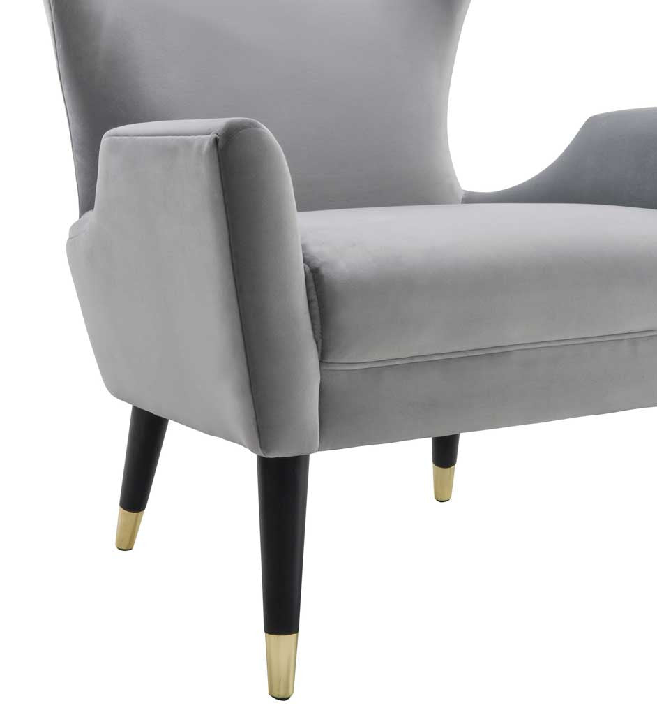 Lunel Velvet Chair Gray