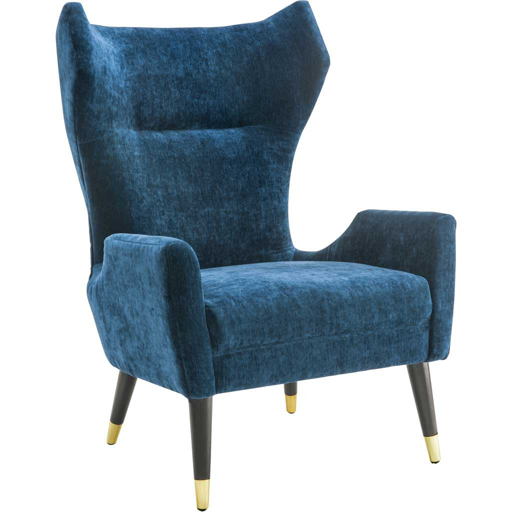 Lunel Velvet Chair Navy