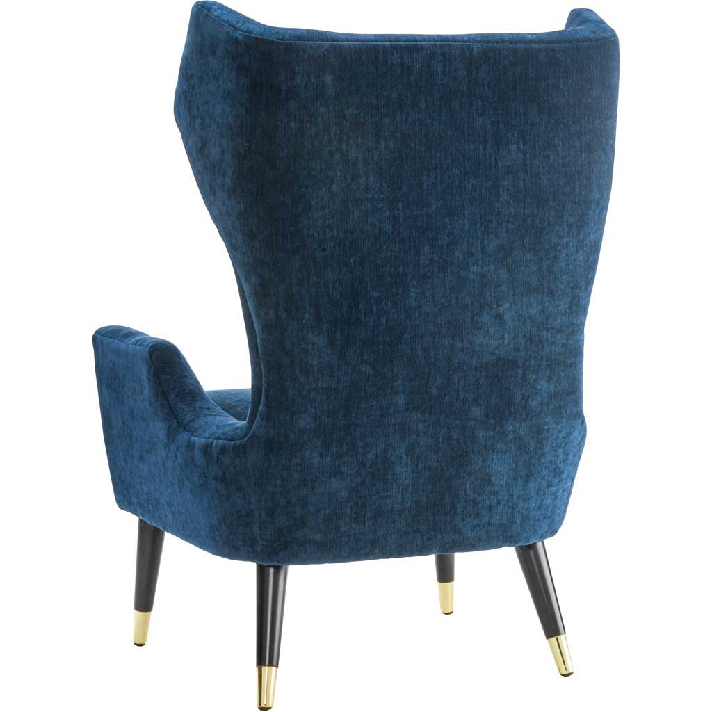 Lunel Velvet Chair Navy