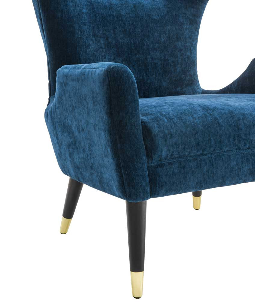 Lunel Velvet Chair Navy