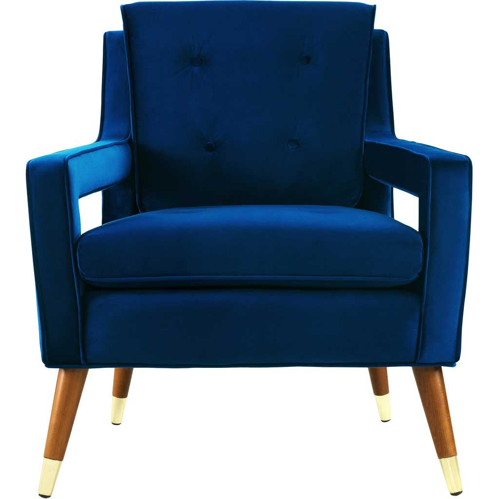 Draveil Velvet Chair Navy
