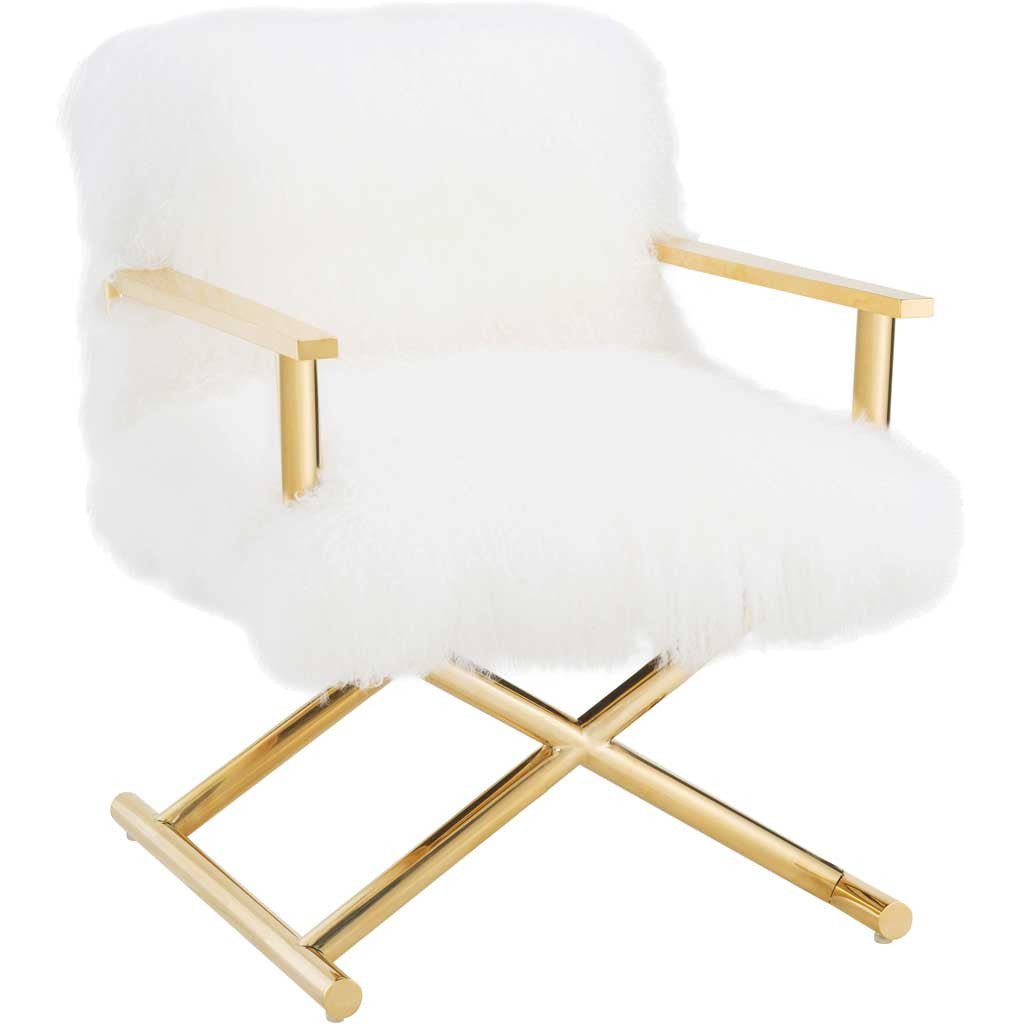 Jackie Sheepskin Chair White