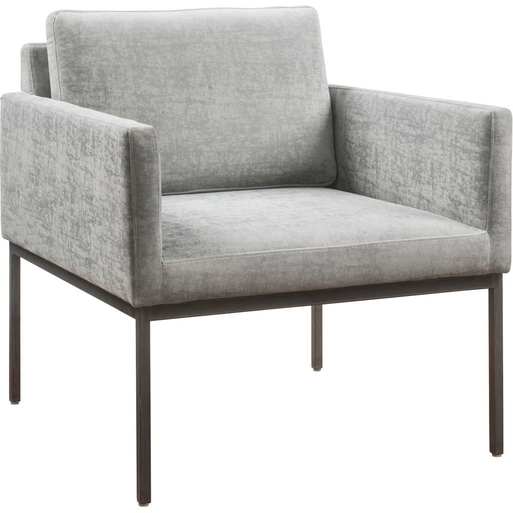 Carlson Velvet Chair Gray