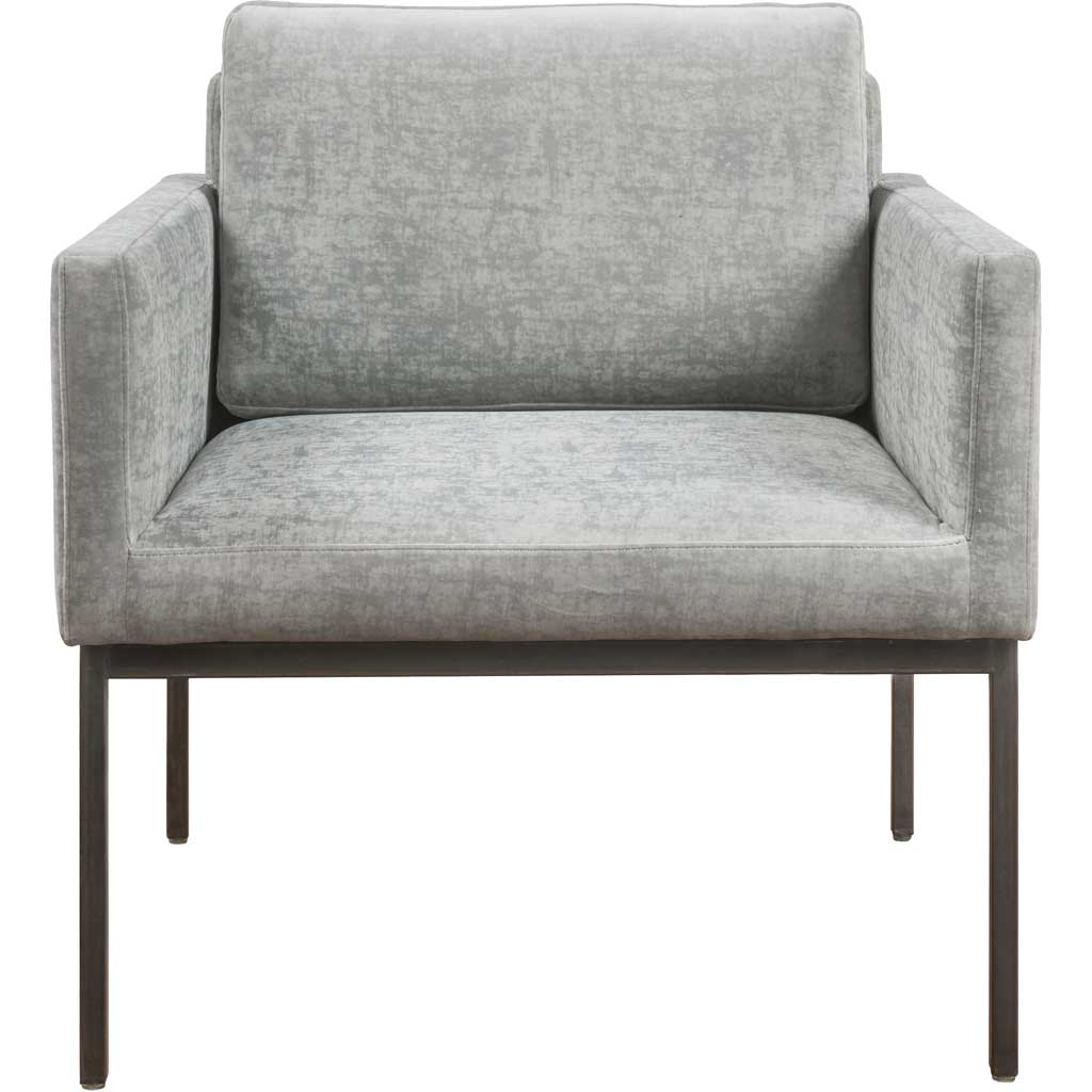 Carlson Velvet Chair Gray