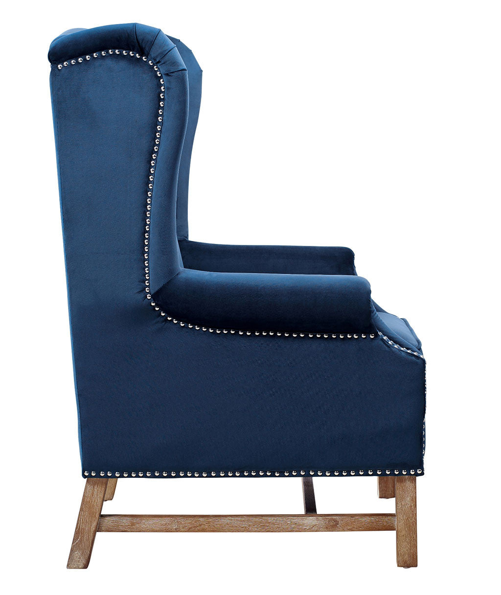 Norcross Navy Velvet Chair