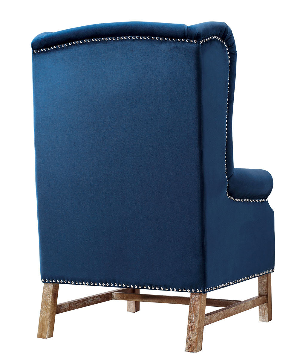Norcross Navy Velvet Chair