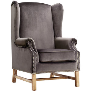 Norcross Gray Velvet Chair