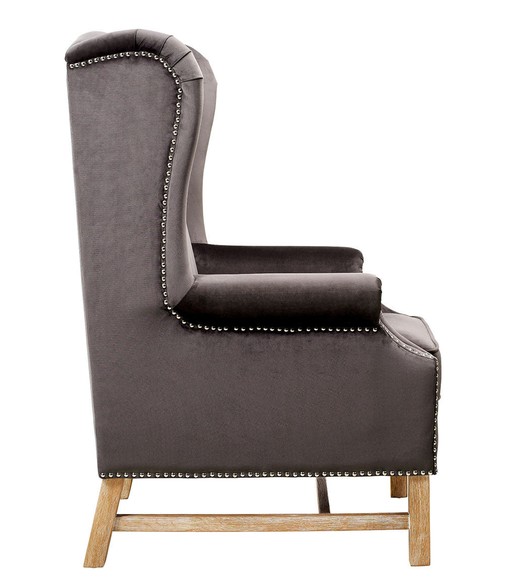 Norcross Gray Velvet Chair