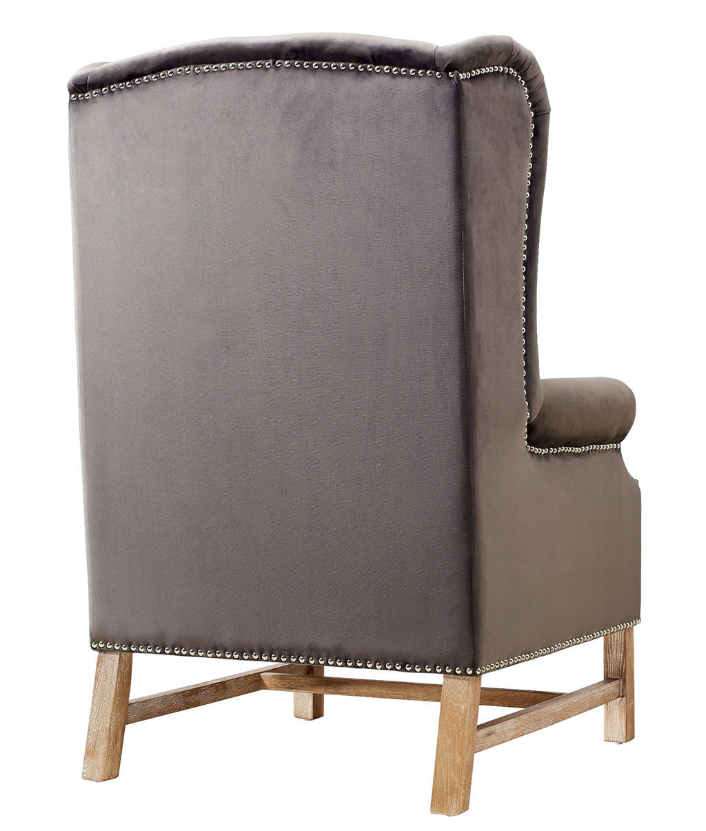 Norcross Gray Velvet Chair