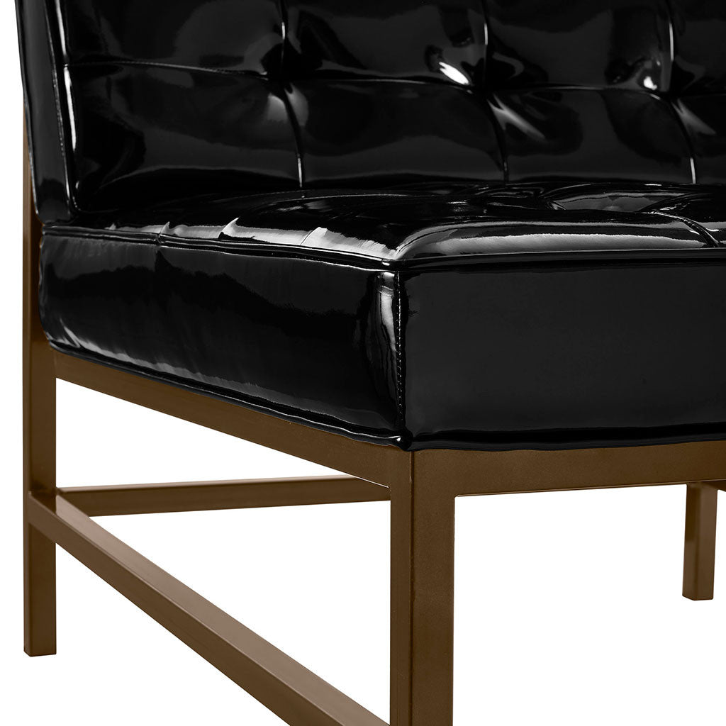 Jems Black Patent Leather Chair