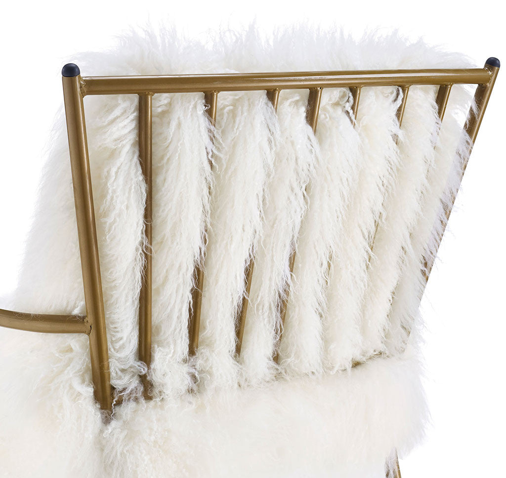 Leary Sheepskin Chair White
