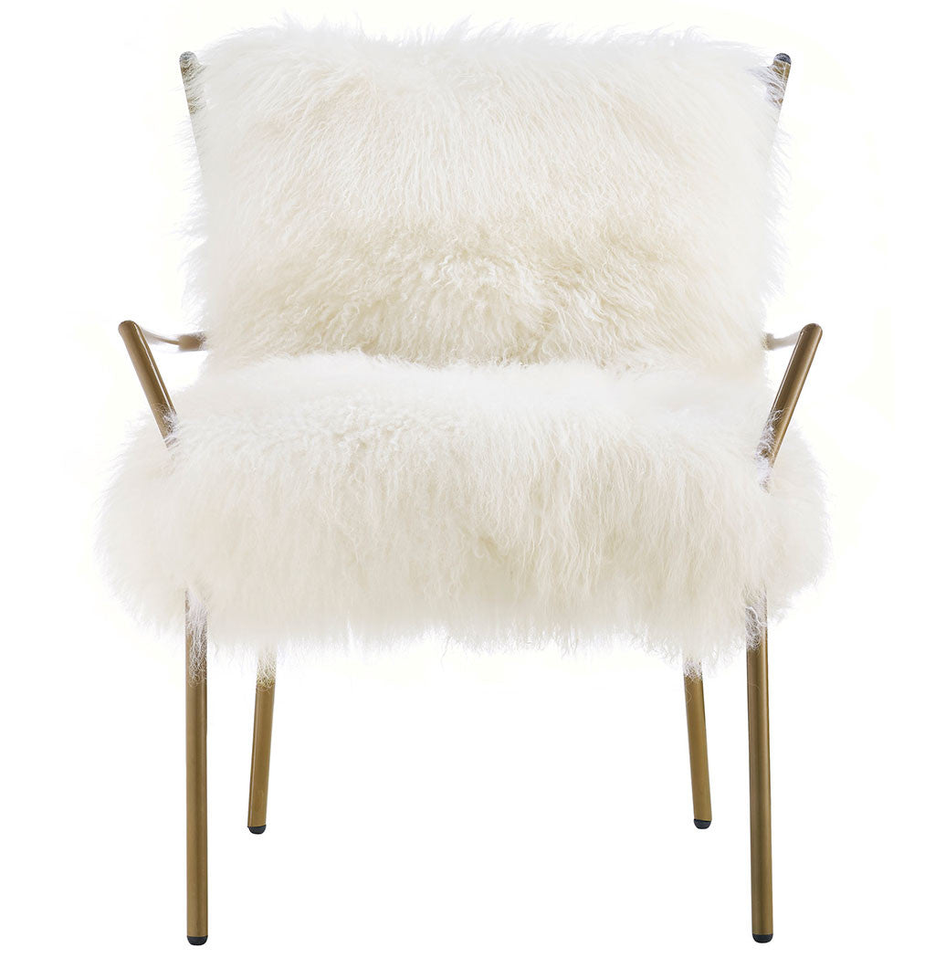 Leary Sheepskin Chair White