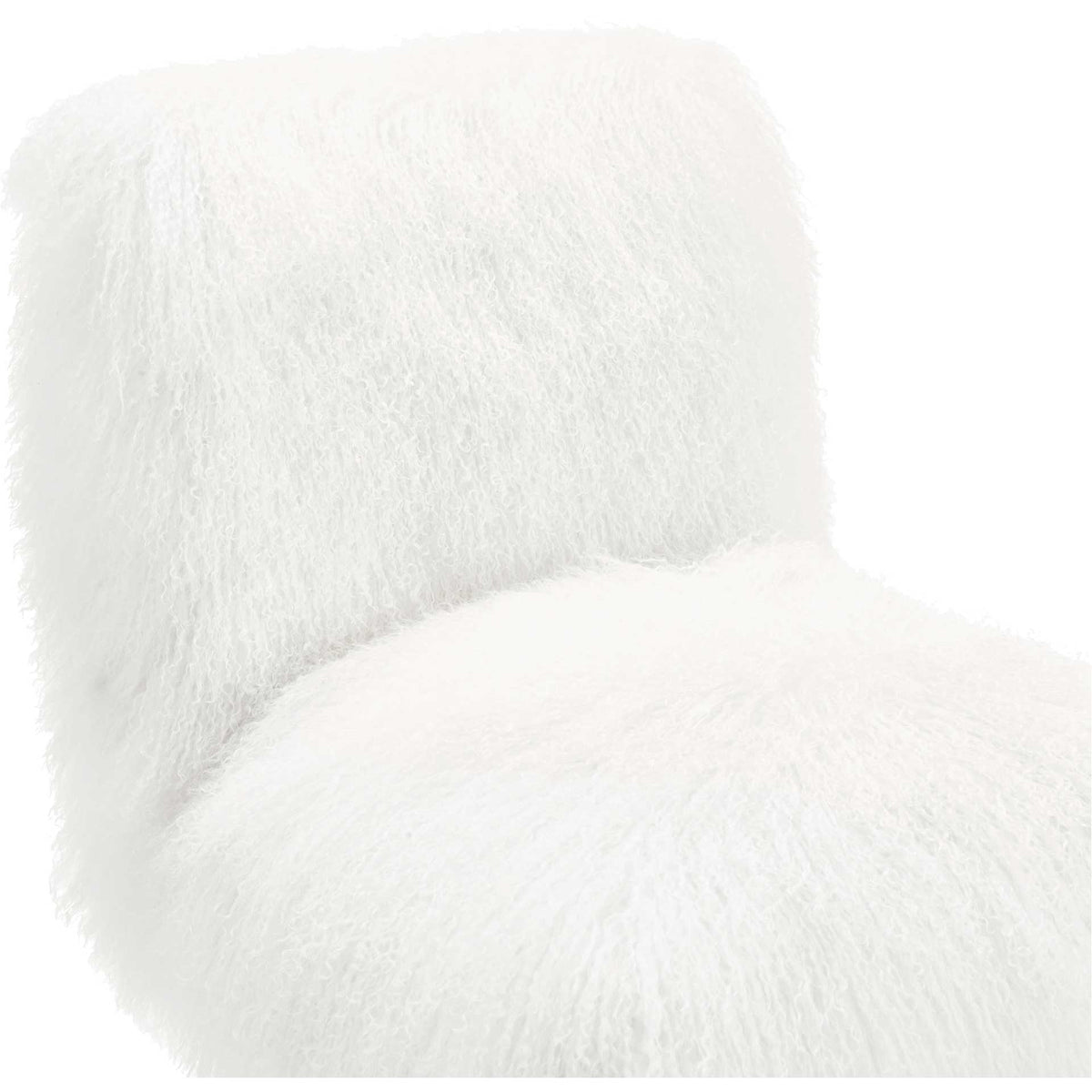 Sorel Sheepskin Lucite Chair White