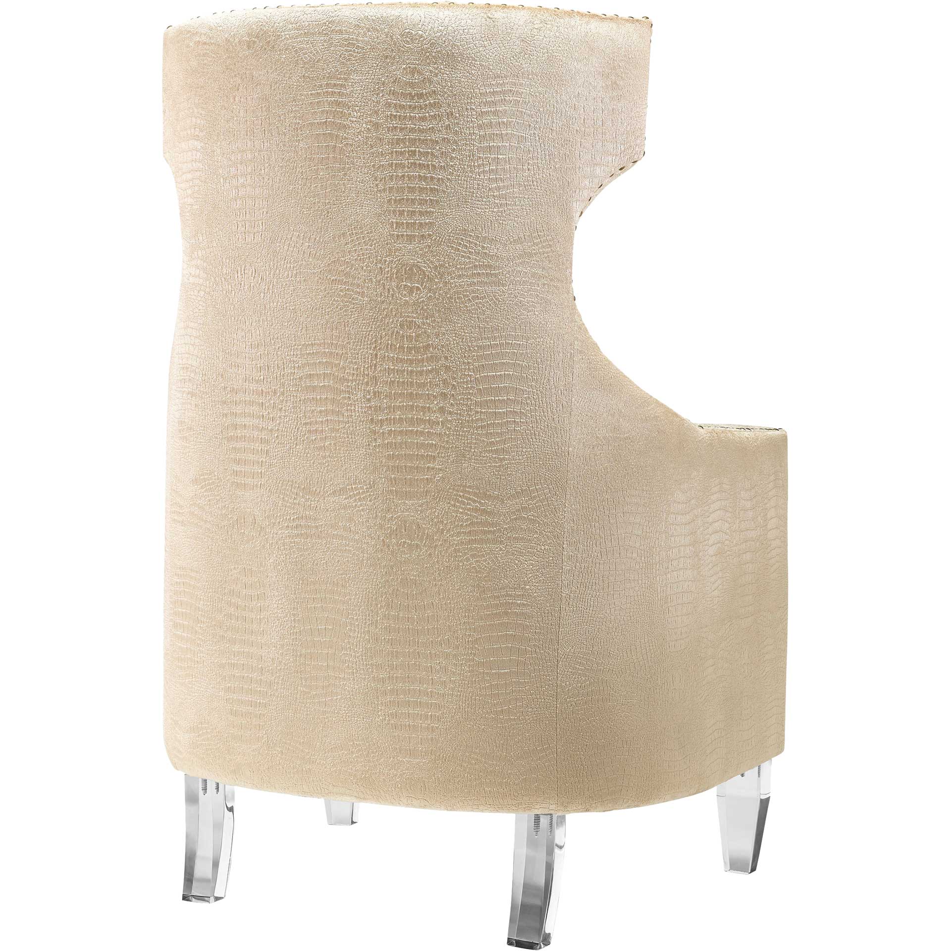 Graham Croc Velvet Wing Chair Gold