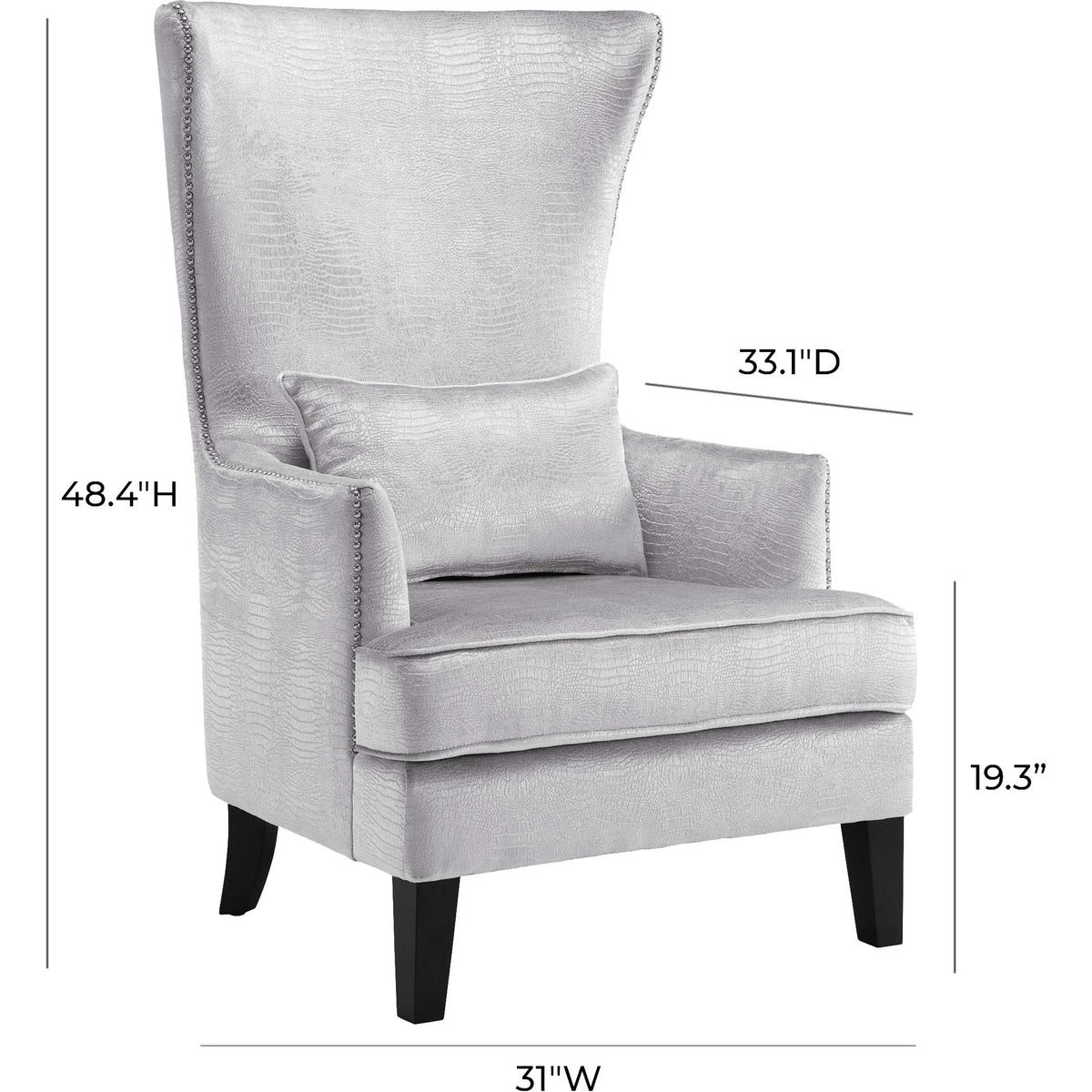 Brantley Tall Chair Silver