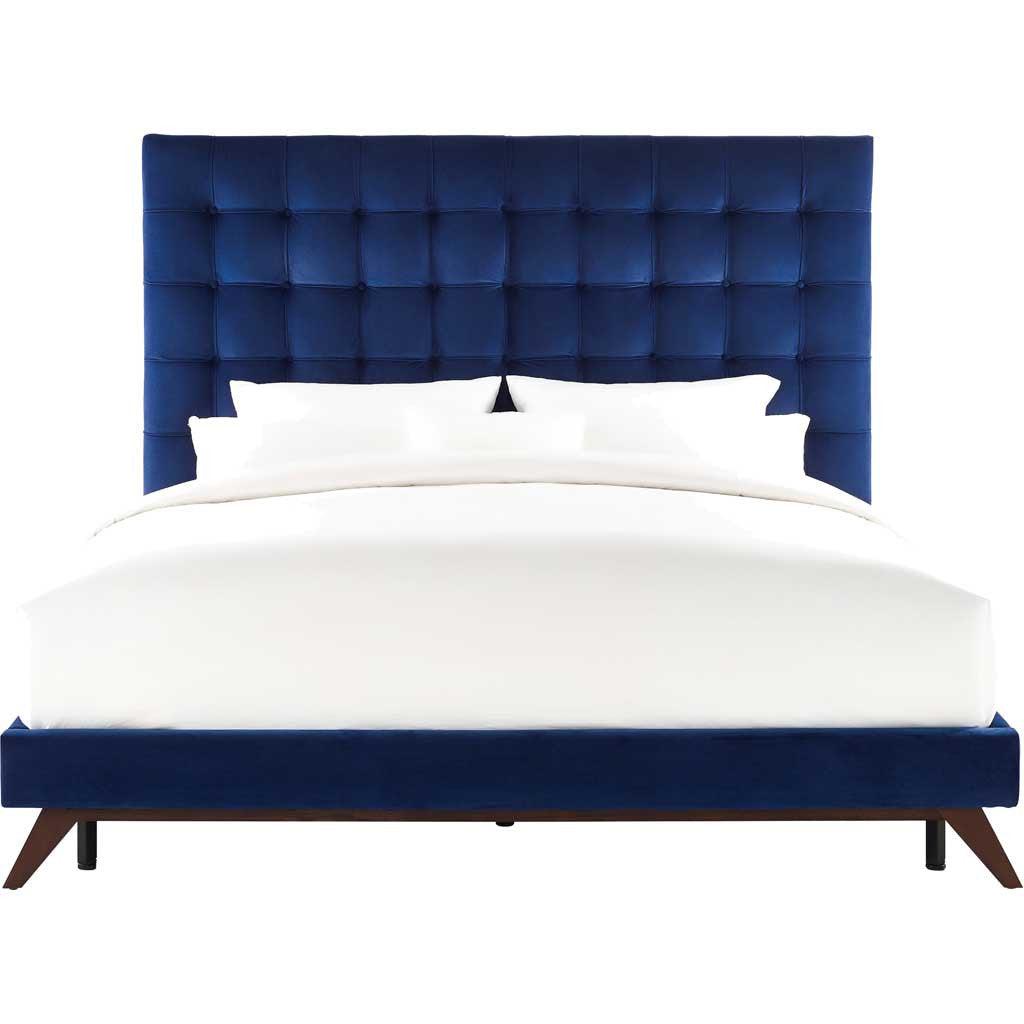 Ermont Velvet Bed Navy