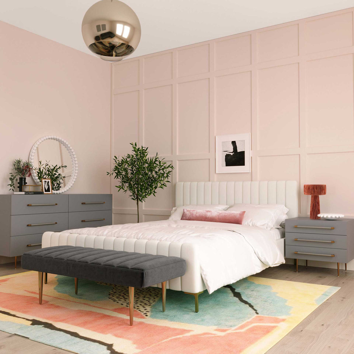 Trey Nightstand Gray