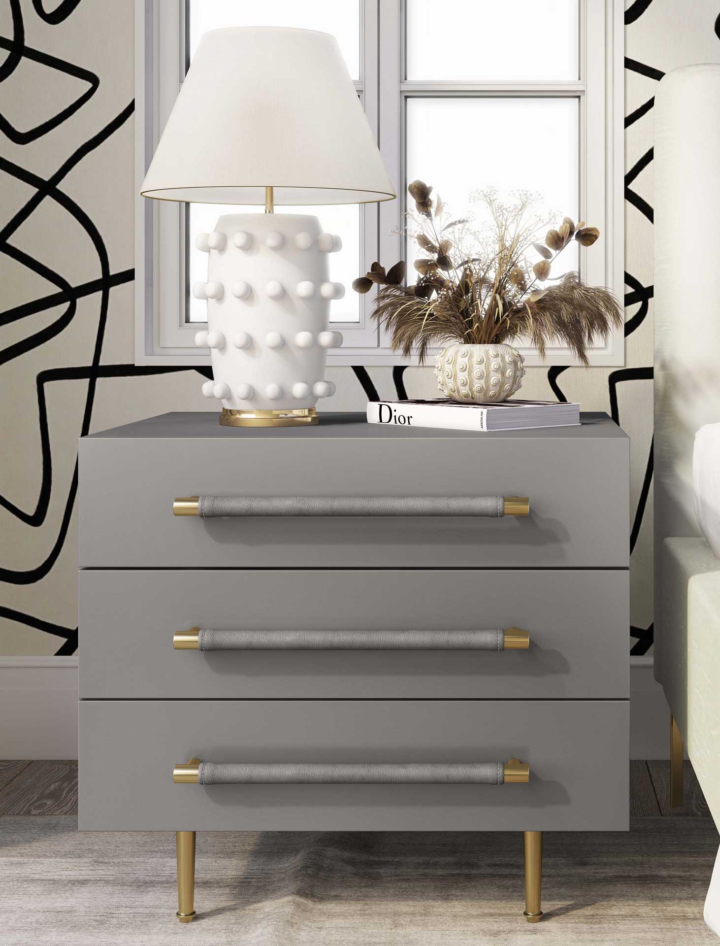 Trey Nightstand Gray