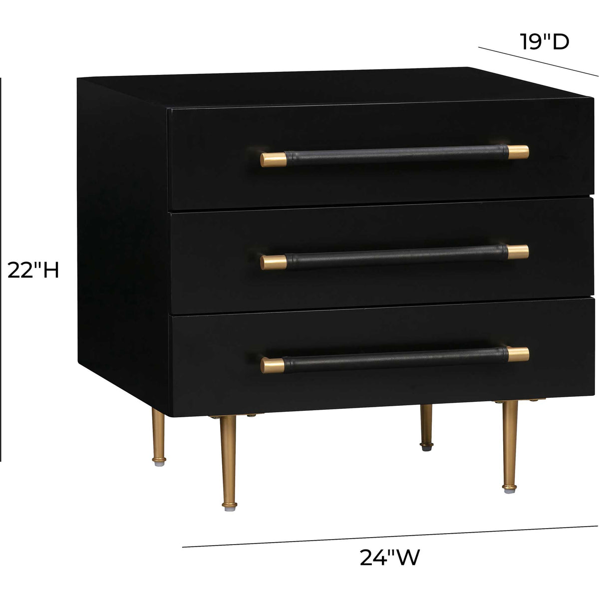 Trey Nightstand Black