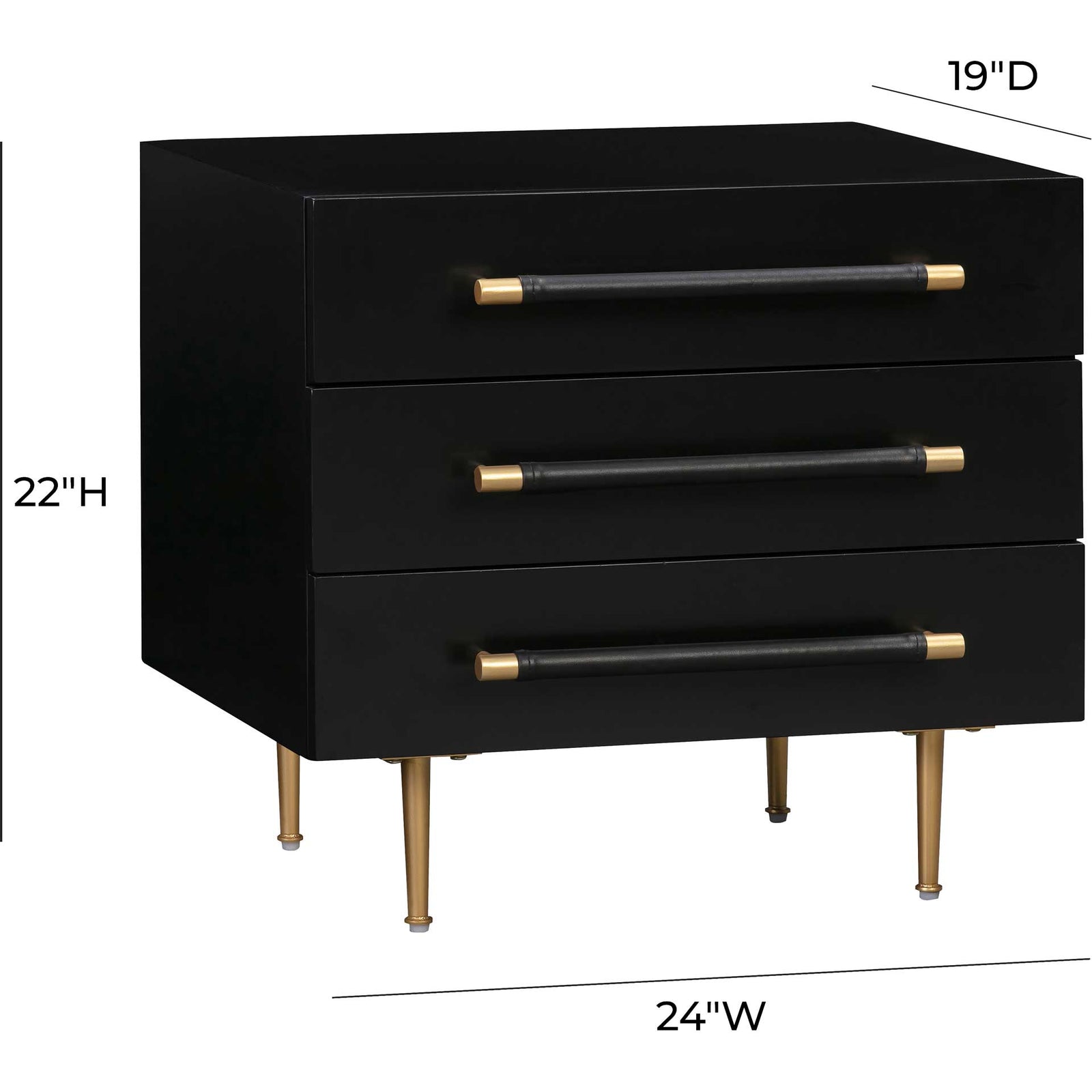 Trey Nightstand Black