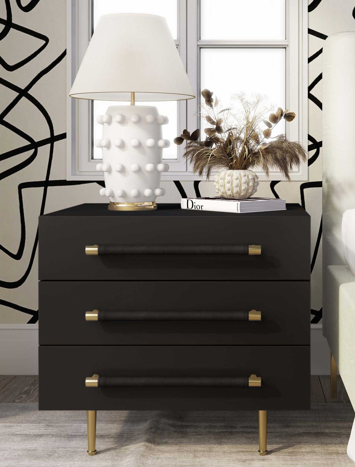 Trey Nightstand Black