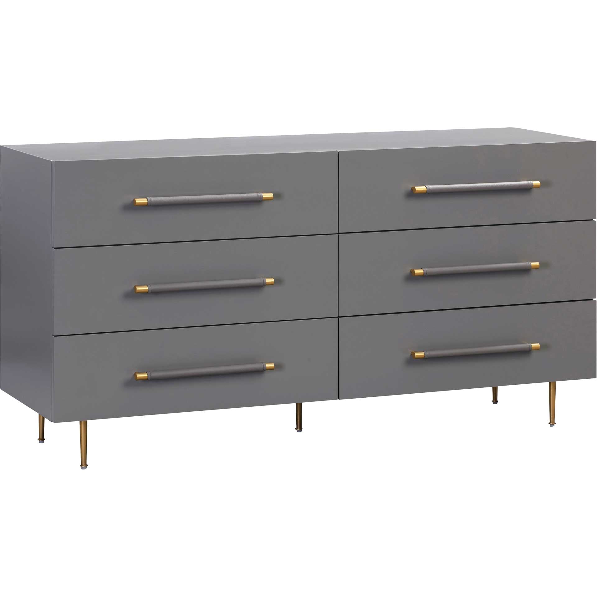 Trident 6 Drawer Dresser Grey Trident 6 Drawer Dresser Grey