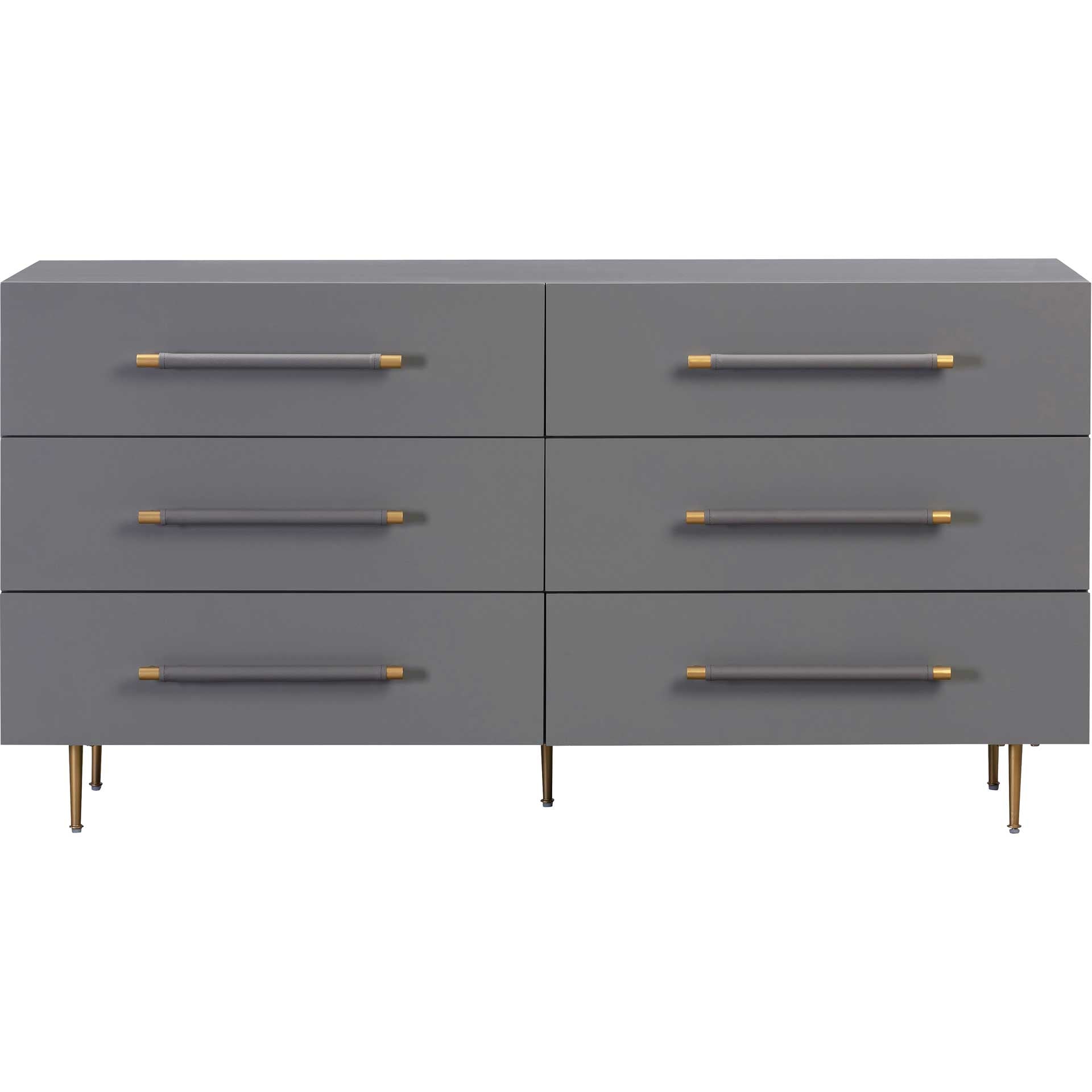Trident 6 Drawer Dresser Grey Trident 6 Drawer Dresser Grey