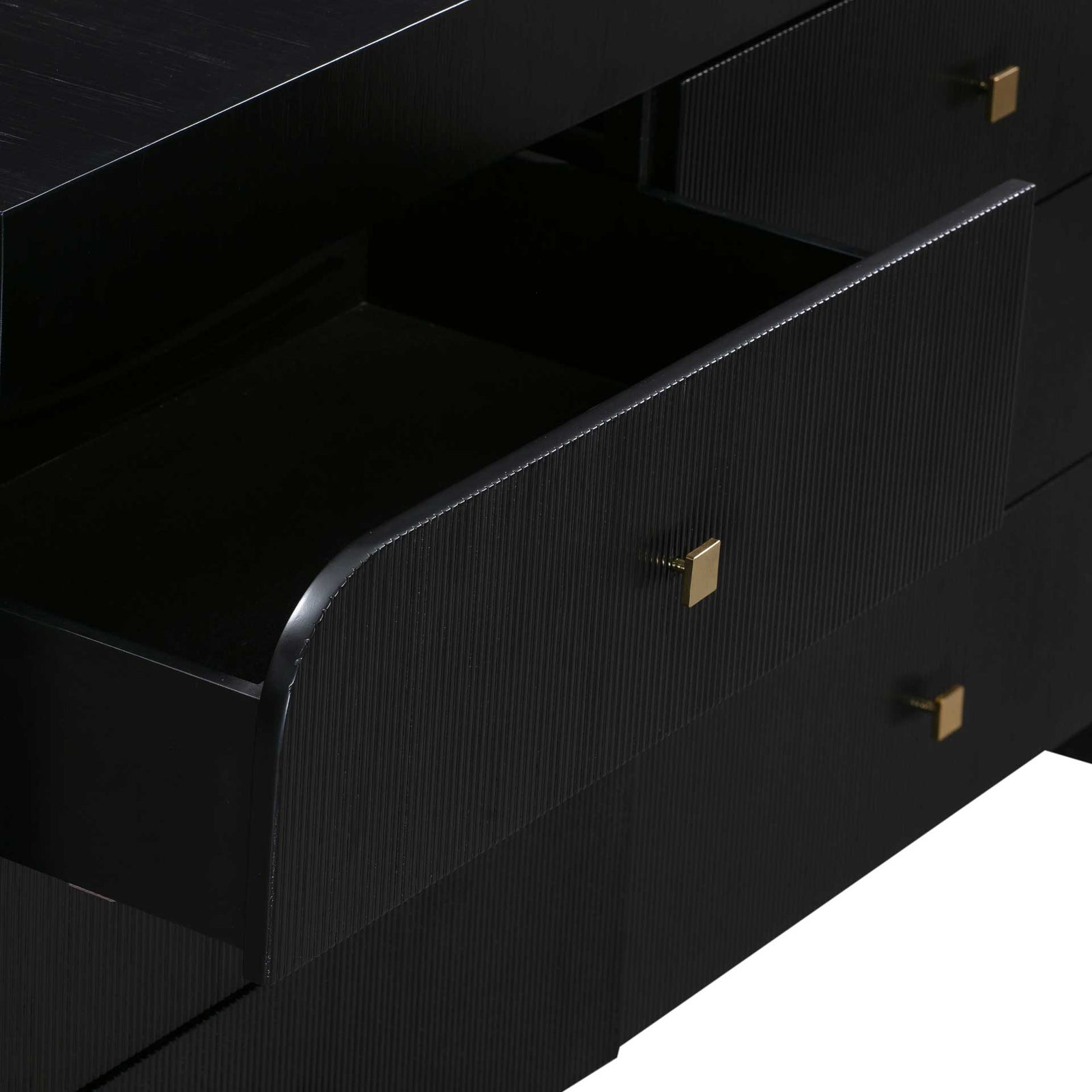 Hydra 6 Drawer Dresser Black