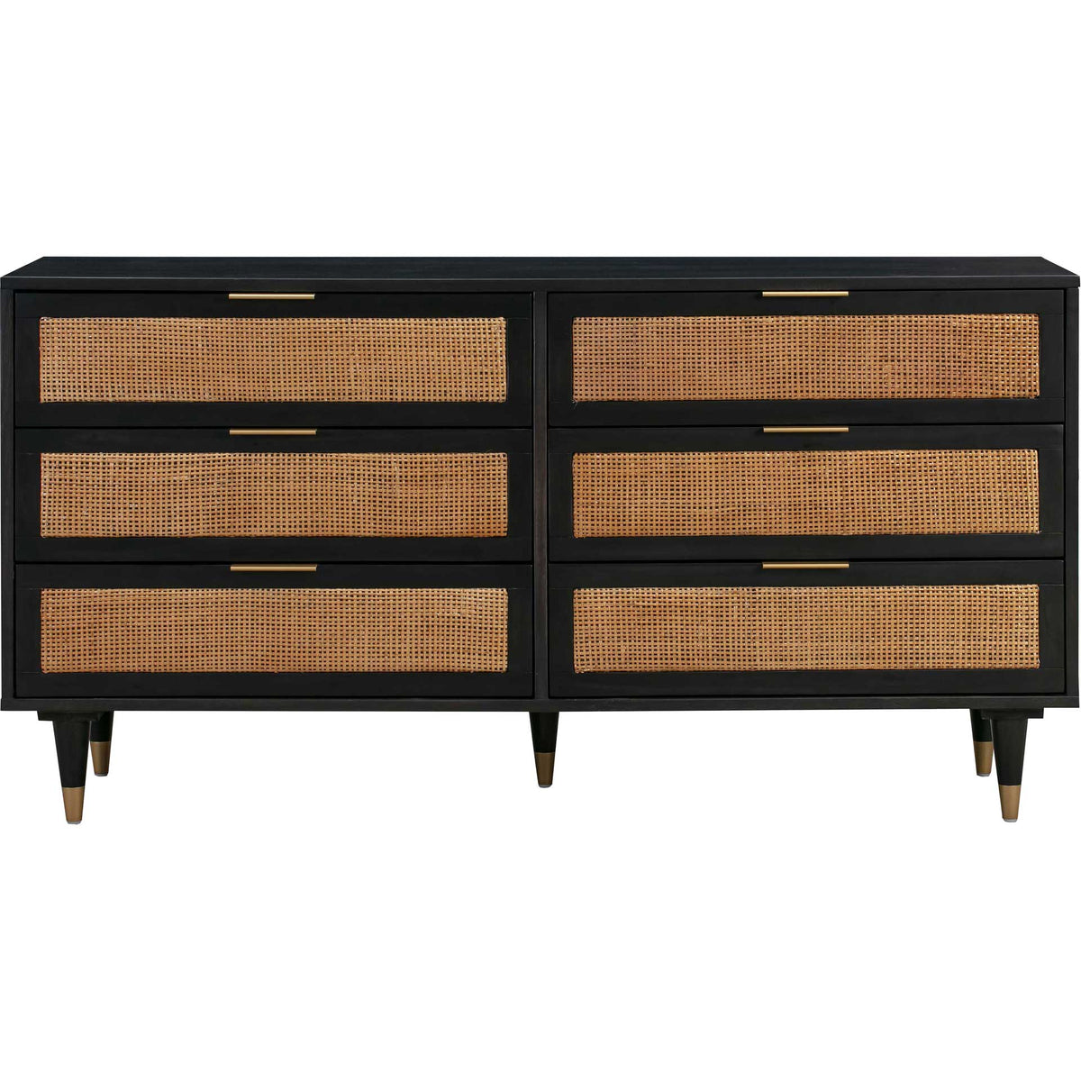 Sidney 6 Drawer Dresser Black