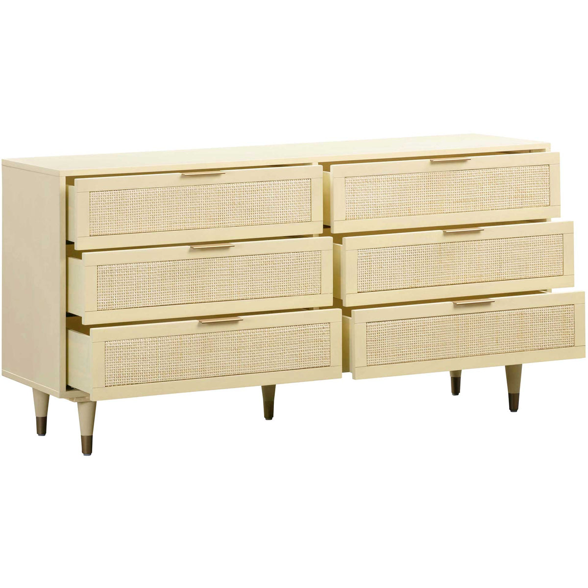 Sidney 6 Drawer Dresser Buttermilk