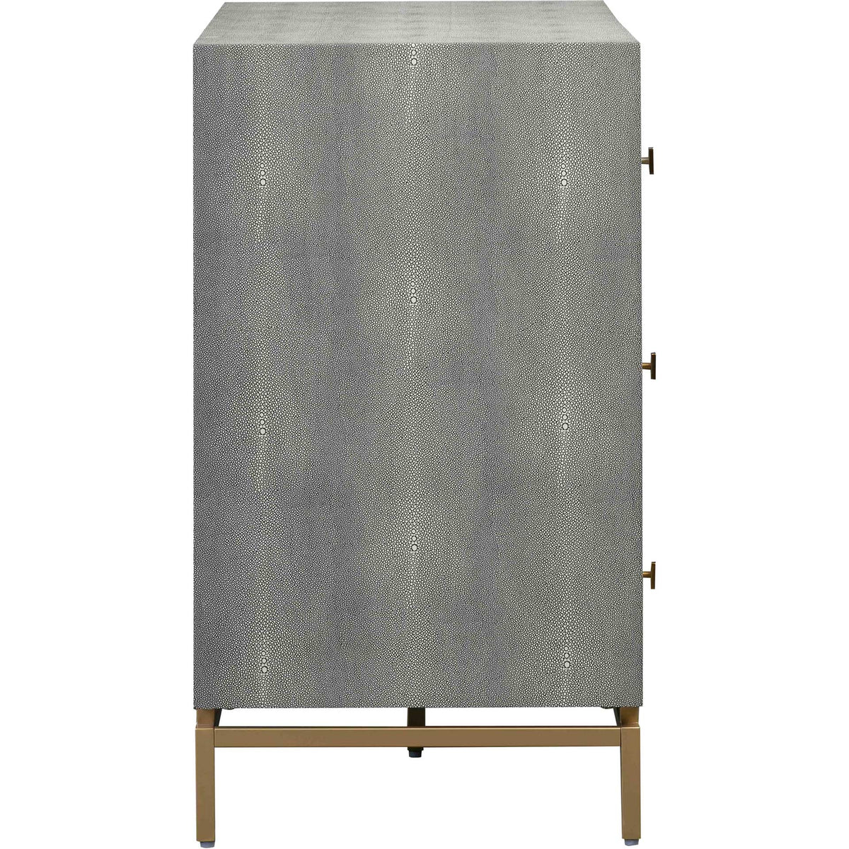 Pedro Shagreen 6 Drawer Dresser Gray