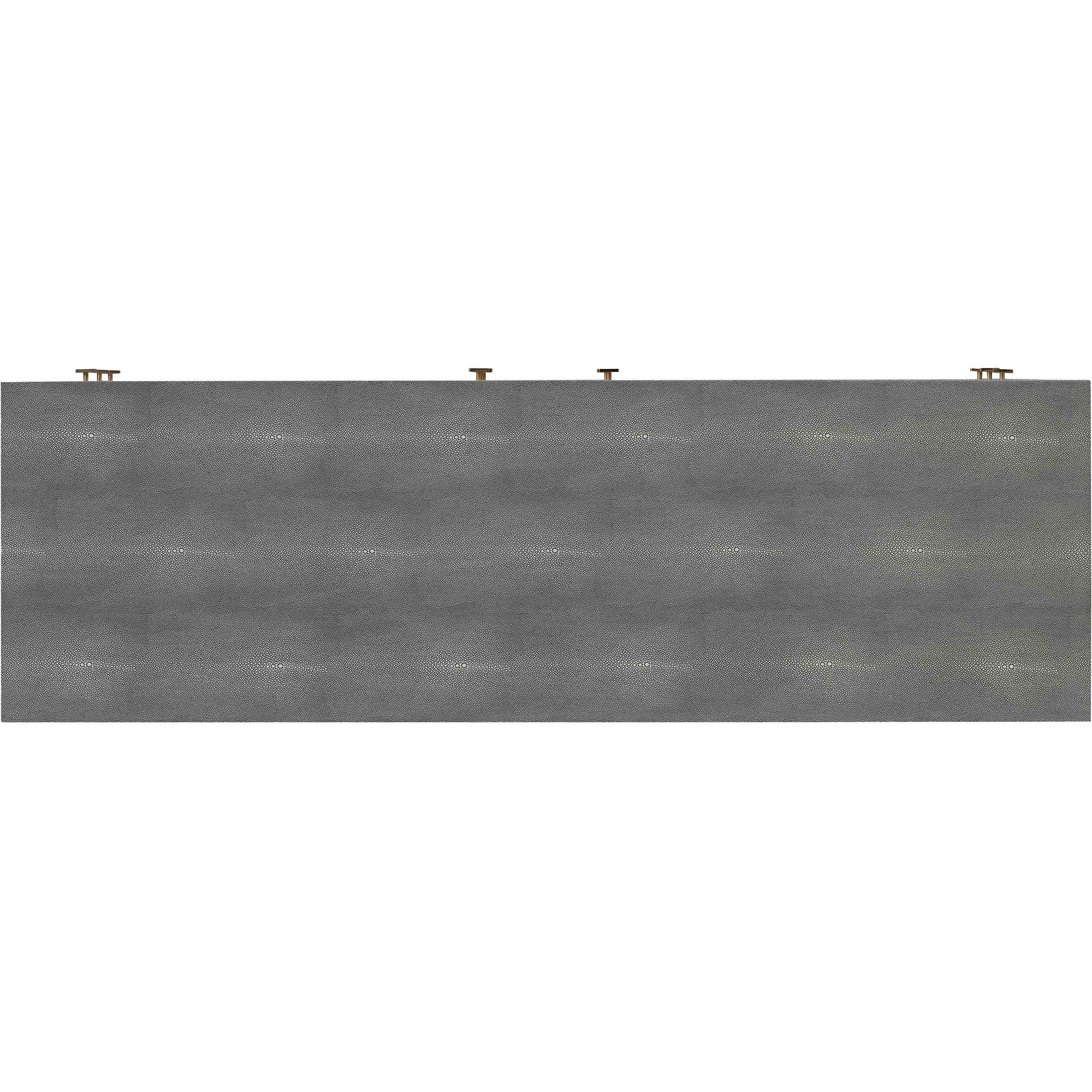 Pedro Shagreen 6 Drawer Dresser Gray