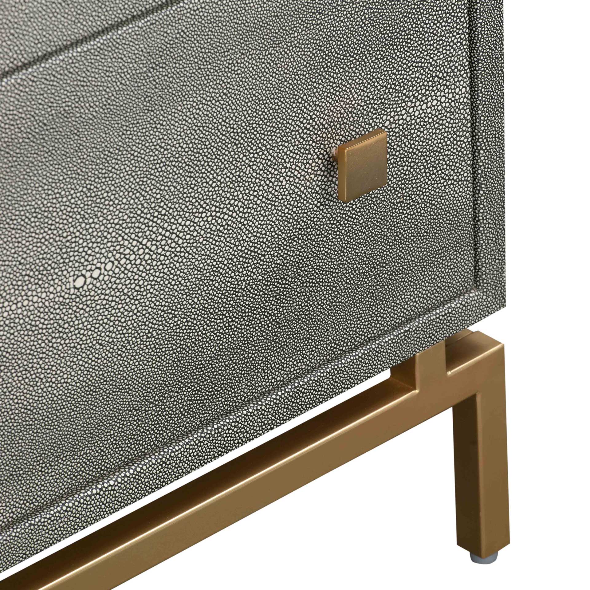 Pedro Shagreen 6 Drawer Dresser Gray