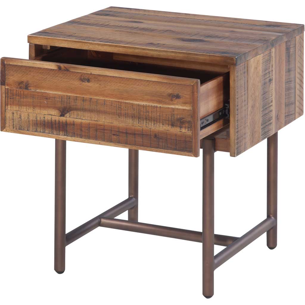 Boston Wooden Nightstand Brown