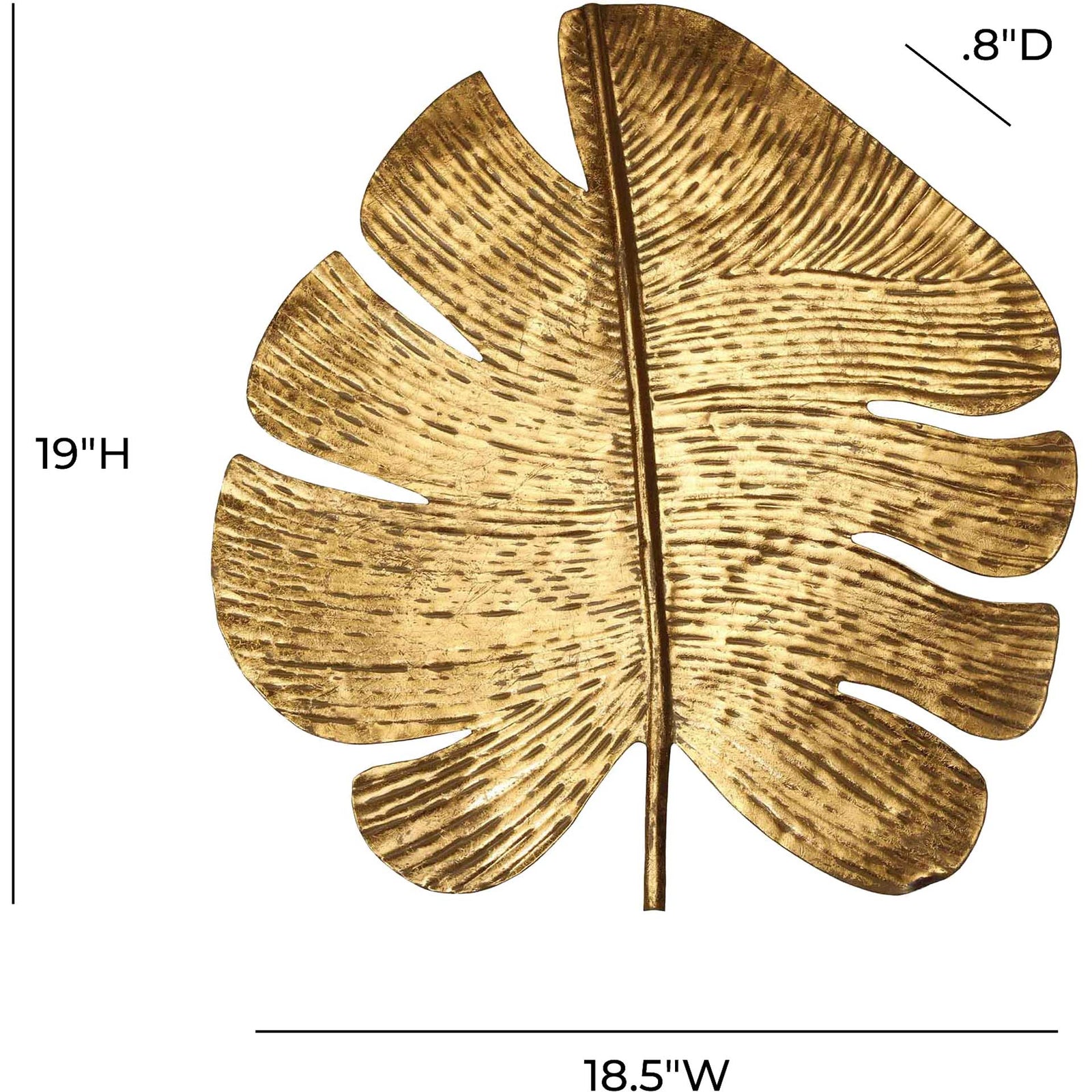 Gold Leaf Wall Art Gold (Set of 3)