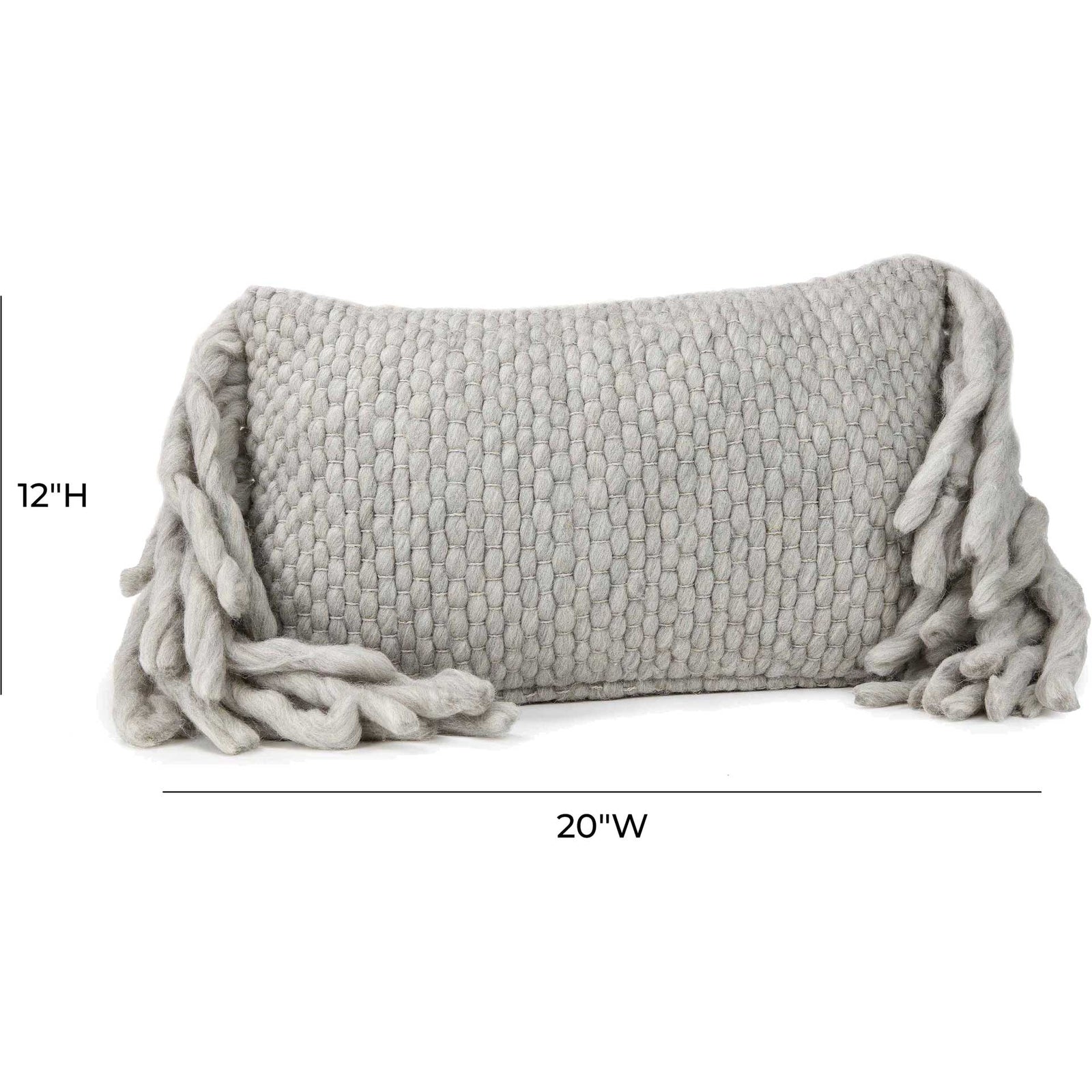 Affinity Wool Pillow Gray