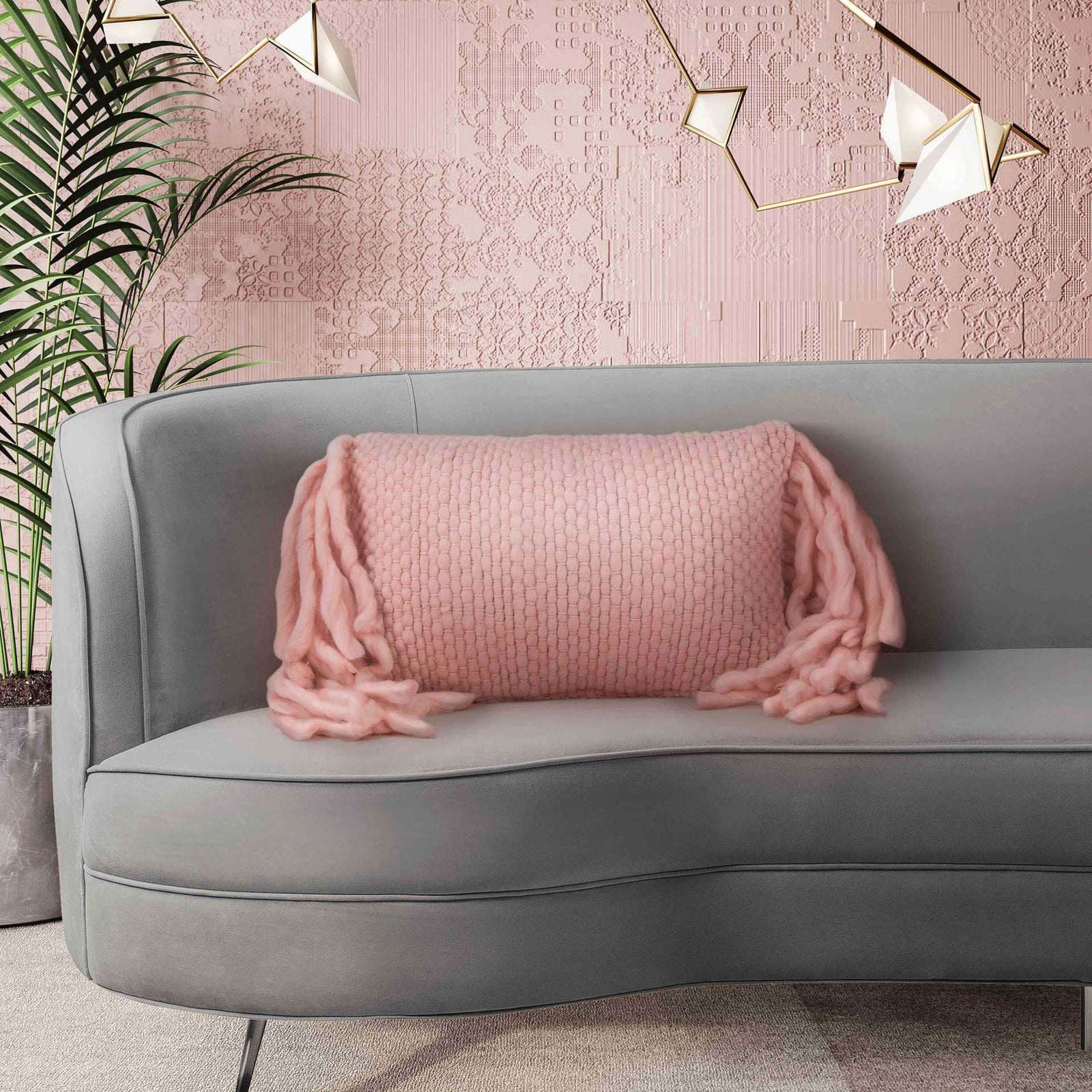 Affinity Wool Pillow Blush