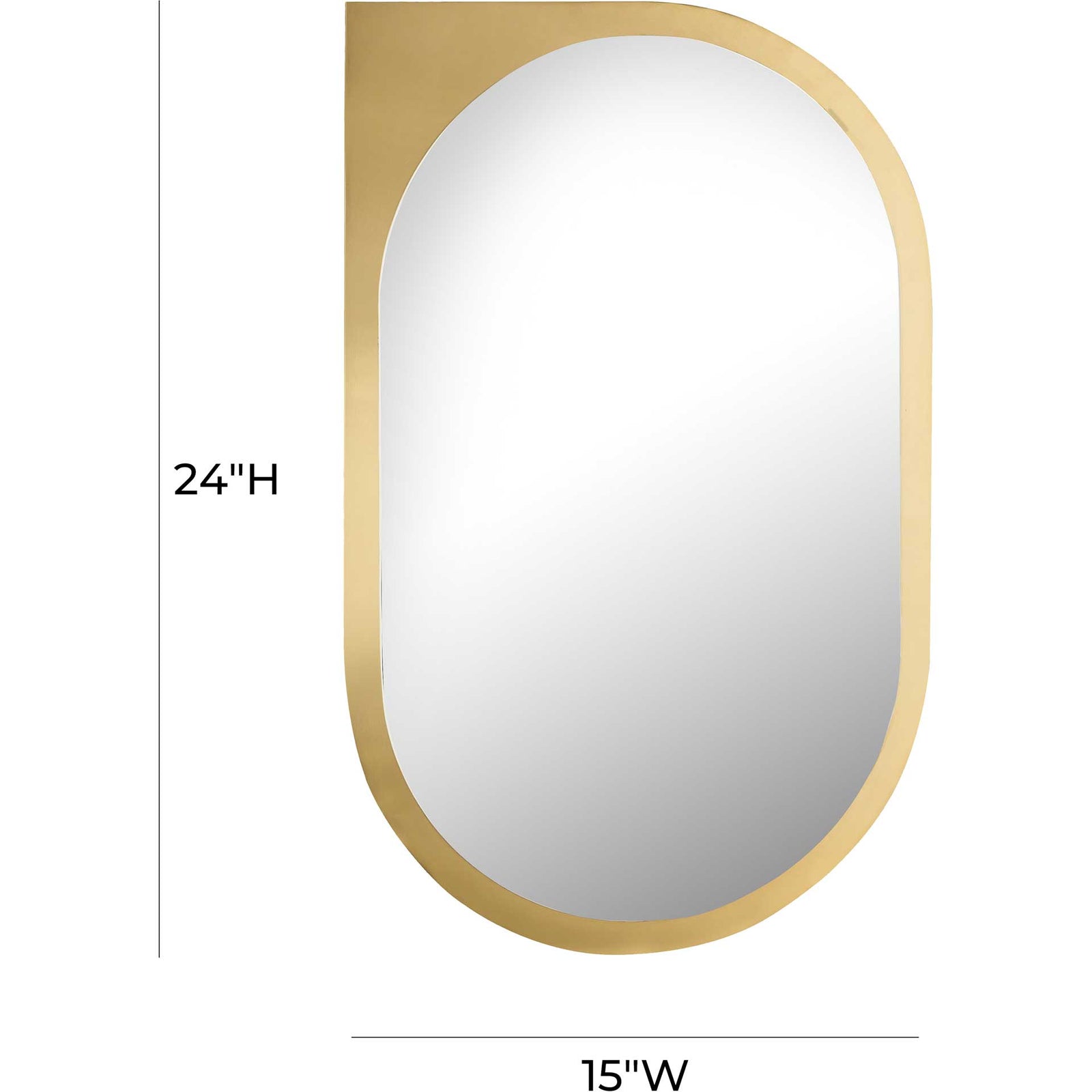 Damian Square Mirror Gold