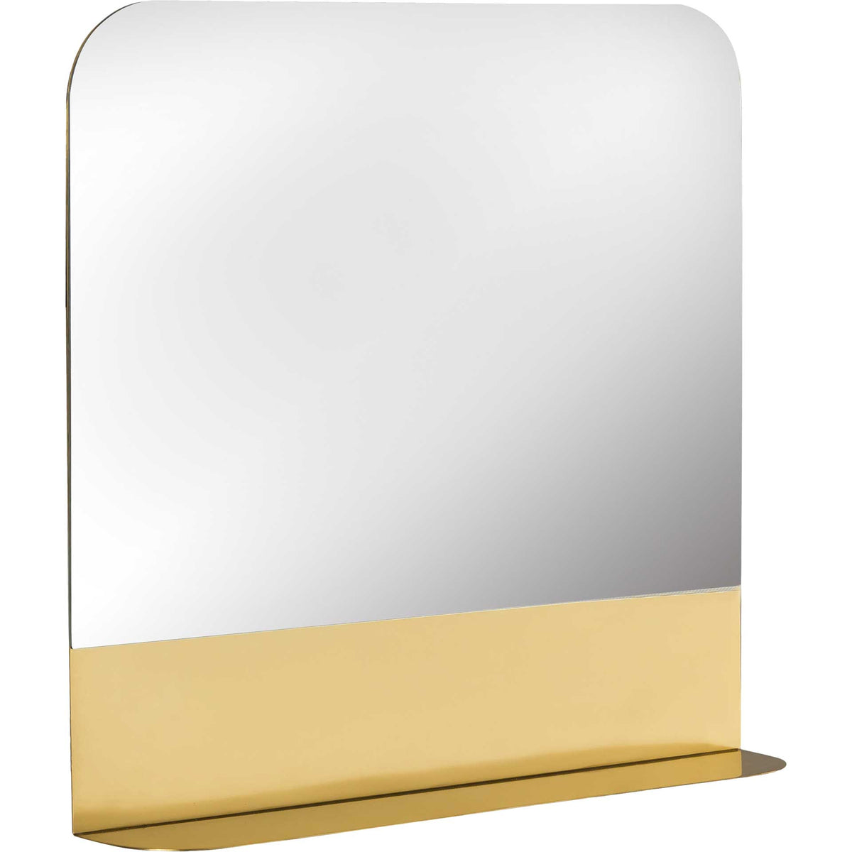 Tribeca Square Mirror Brass