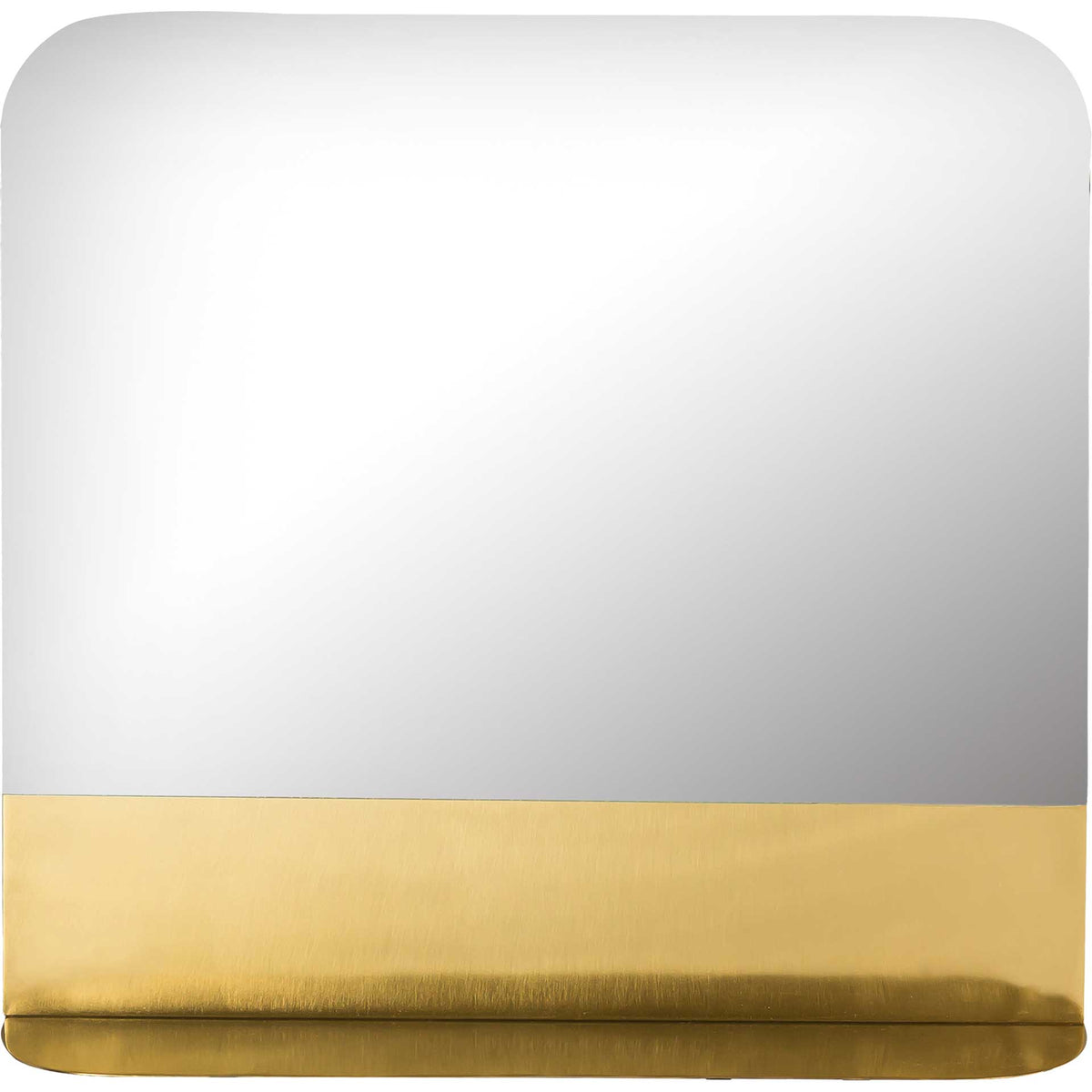 Tribeca Square Mirror Brass