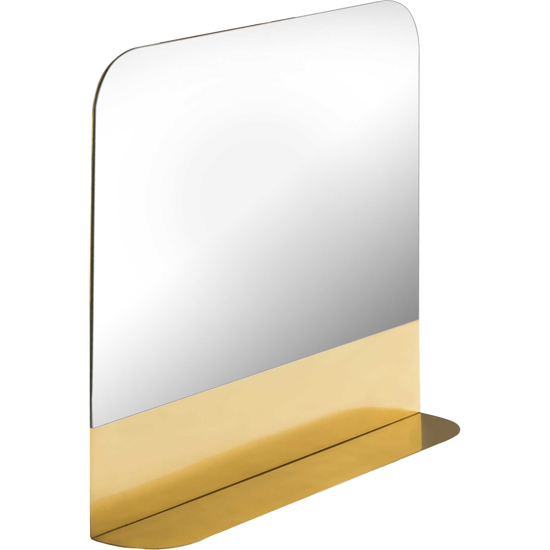 Tribeca Square Mirror Brass