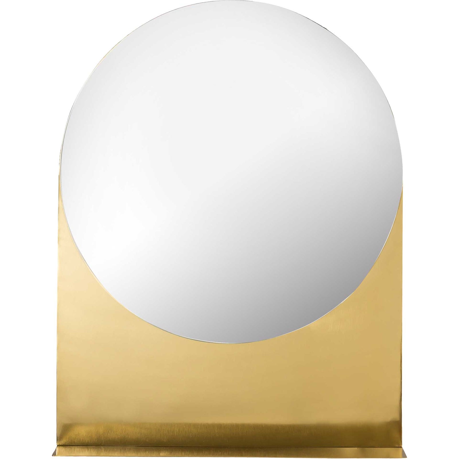 Tribeca Round Accent Mirror Brass