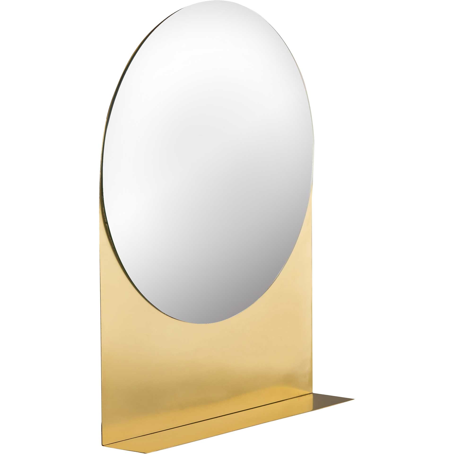 Tribeca Round Accent Mirror Brass