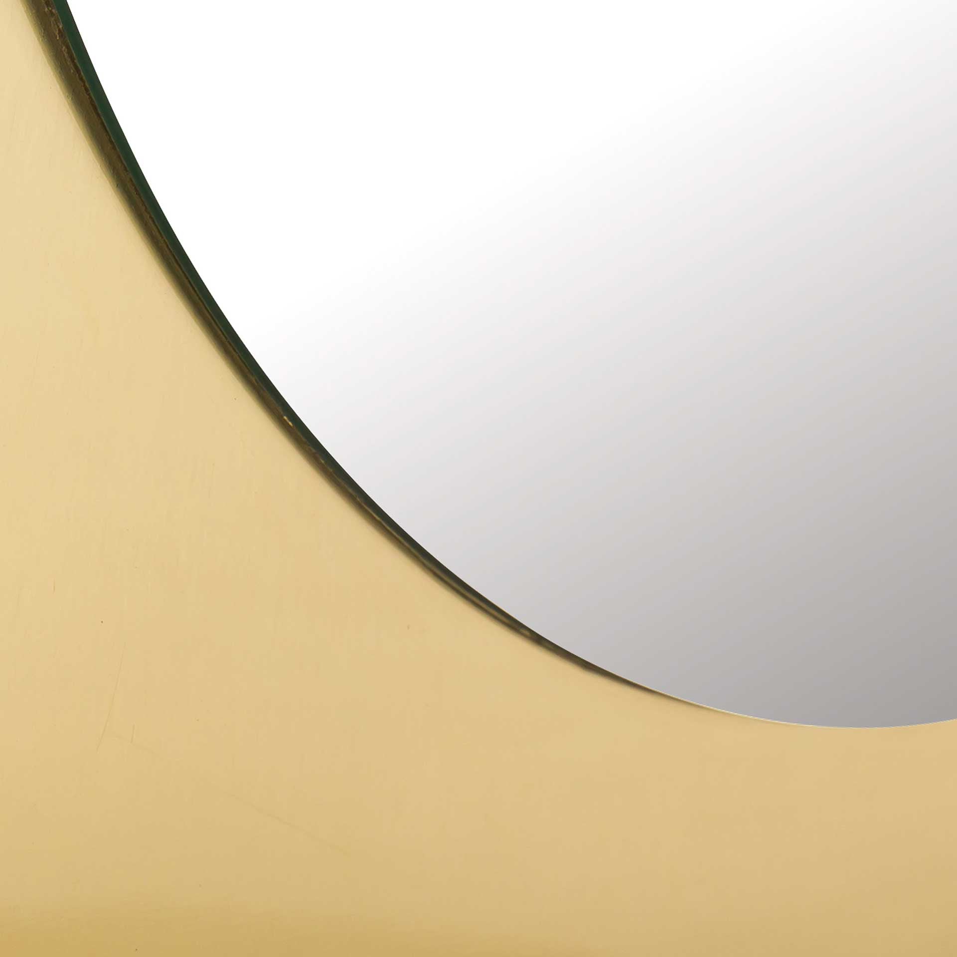 Tribeca Round Accent Mirror Brass